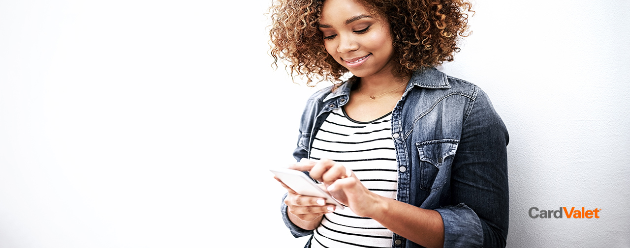 Slide - Woman using mobile phone